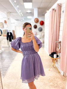 Violet Shimmer Dress